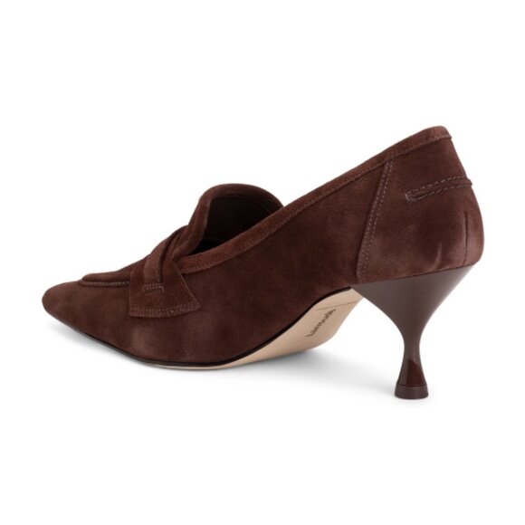 LARROUDE Handmade In Brazil Suede Susan Pumps - Brown - Picture 2 of 3